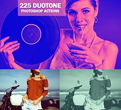 PS动作－225个双色调效果：225 Duotone Photoshop Actions